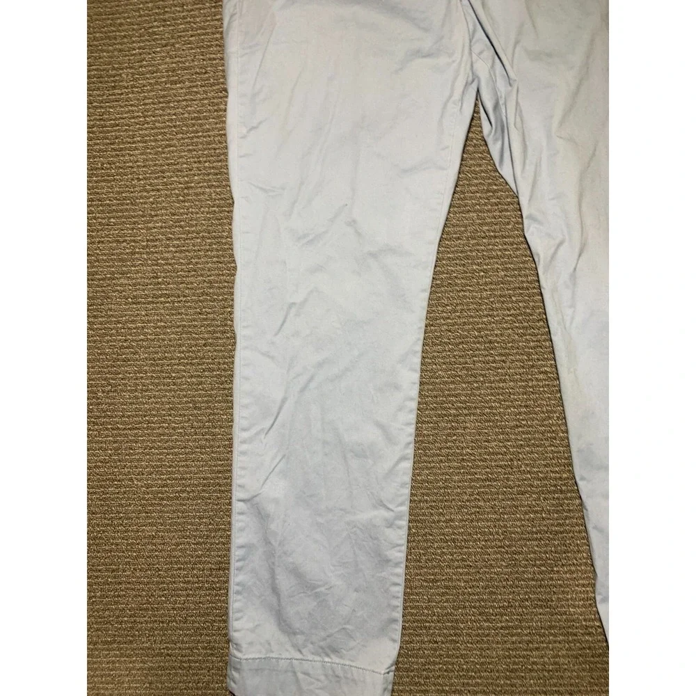 Polo Ralph Lauren Mens Classic Fit Flat Front Chino Blue Pants 34x32 Cotton